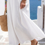 Women's Sleeveless Linen Blend Maxi Dress
