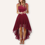 Sleeveless High Low Midi Dress with Flowing Hem