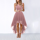 Sleeveless High Low Midi Dress with Flowing Hem