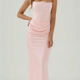 Strapless Bodycon Maxi Dress with Sleek Silhouette