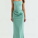 Strapless Bodycon Maxi Dress with Sleek Silhouette
