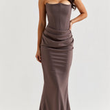 Strapless Bodycon Maxi Dress with Sleek Silhouette