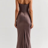 Strapless Bodycon Maxi Dress with Sleek Silhouette