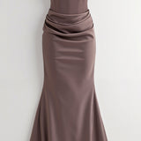 Strapless Bodycon Maxi Dress with Sleek Silhouette