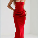 Strapless Bodycon Maxi Dress with Sleek Silhouette