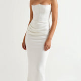 Strapless Bodycon Maxi Dress with Sleek Silhouette