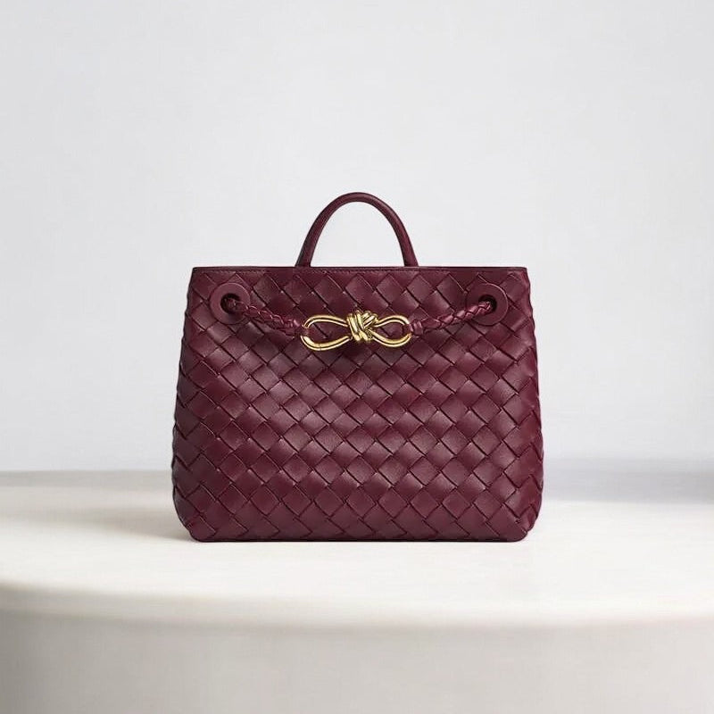 Woven Top Handle Tote Bag