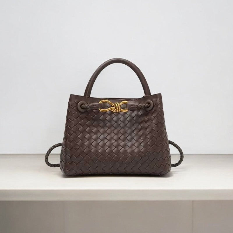 Woven Top Handle Tote Bag