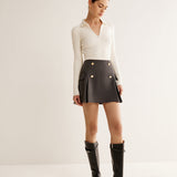 Buckle Detail Knee High Riding Boots