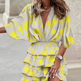 Floral Tiered Mini Dress with Smocked Waist