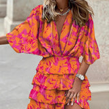 Floral Tiered Mini Dress with Smocked Waist