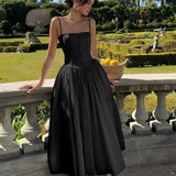Strapless Corset Midi Dress with Full Skirt