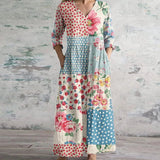 Floral Patchwork Maxi Dress