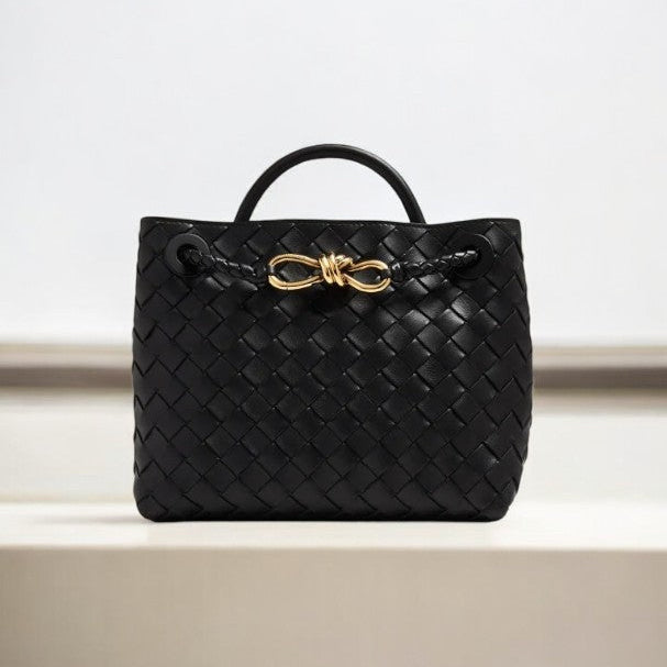 Woven Top Handle Tote Bag