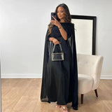 Flowy Batwing Sleeve Maxi Dress with Relaxed Fit