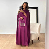 Flowy Batwing Sleeve Maxi Dress with Relaxed Fit