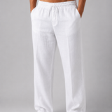 Men's Linen Blend Drawstring Trousers