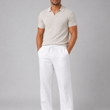 Men's Linen Blend Drawstring Trousers
