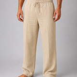 Men's Linen Blend Drawstring Trousers