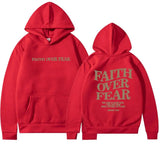 Faith Over Fear Inspirational Hoodie with Relaxed Fit