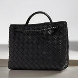Woven Top Handle Tote Bag