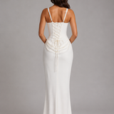 Women's Sweetheart Neck Draped Maxi Dress