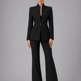 Women's Stand Collar Tailored Blazer Set