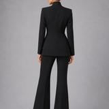 Women's Stand Collar Tailored Blazer Set