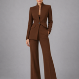 Women's Stand Collar Tailored Blazer Set