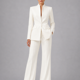 Women's Stand Collar Tailored Blazer Set
