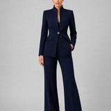 Women's Stand Collar Tailored Blazer Set