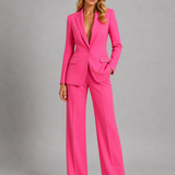 Women's Single Button Tailored Blazer Set