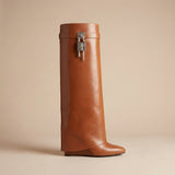 Minimalist Pointed Toe Knee High Boots