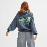 Oversized Graphic Hoodie with Street Style Back Print