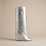 Minimalist Pointed Toe Knee High Boots