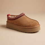 Platform Suede Slip On Clogs