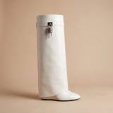 Minimalist Pointed Toe Knee High Boots